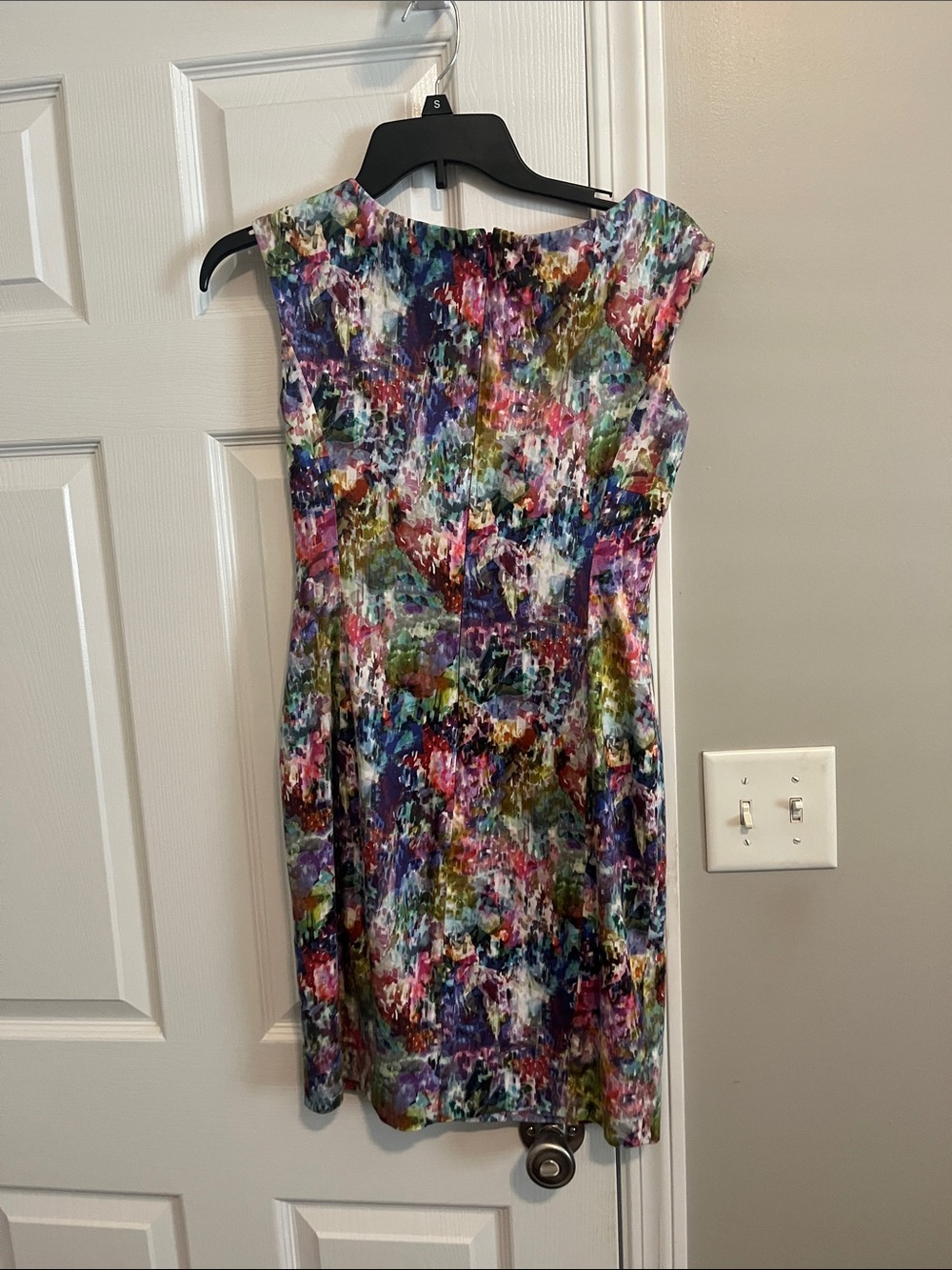 Kay Unger Floral Cotton Sheath Dress - Picture 3 of 5